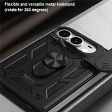 iPhone Fold EIDERWOOD Hybrid Håndverker Deksel m. Kickstand & Cam Slider - Rose Gold