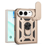 iPhone Fold EIDERWOOD Hybrid Håndverker Deksel m. Kickstand & Cam Slider - Gull