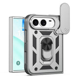 iPhone Fold EIDERWOOD Hybrid Håndverker Deksel m. Kickstand & Cam Slider - Sølv