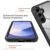 Samsung Galaxy S26 FE / S25 FE EIDERWOOD Hybrid Deksel med Innebygd Skjermbeskyttelse - Gjennomsiktig / Svart