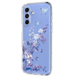 Samsung Galaxy S26 FE EIDERWOOD Fleksibelt Plast Deksel med Blomstermotiv - Gjennomsiktig / Fioler