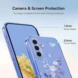 Samsung Galaxy S26 FE EIDERWOOD Fleksibelt Plast Deksel med Blomstermotiv - Gjennomsiktig / Fioler