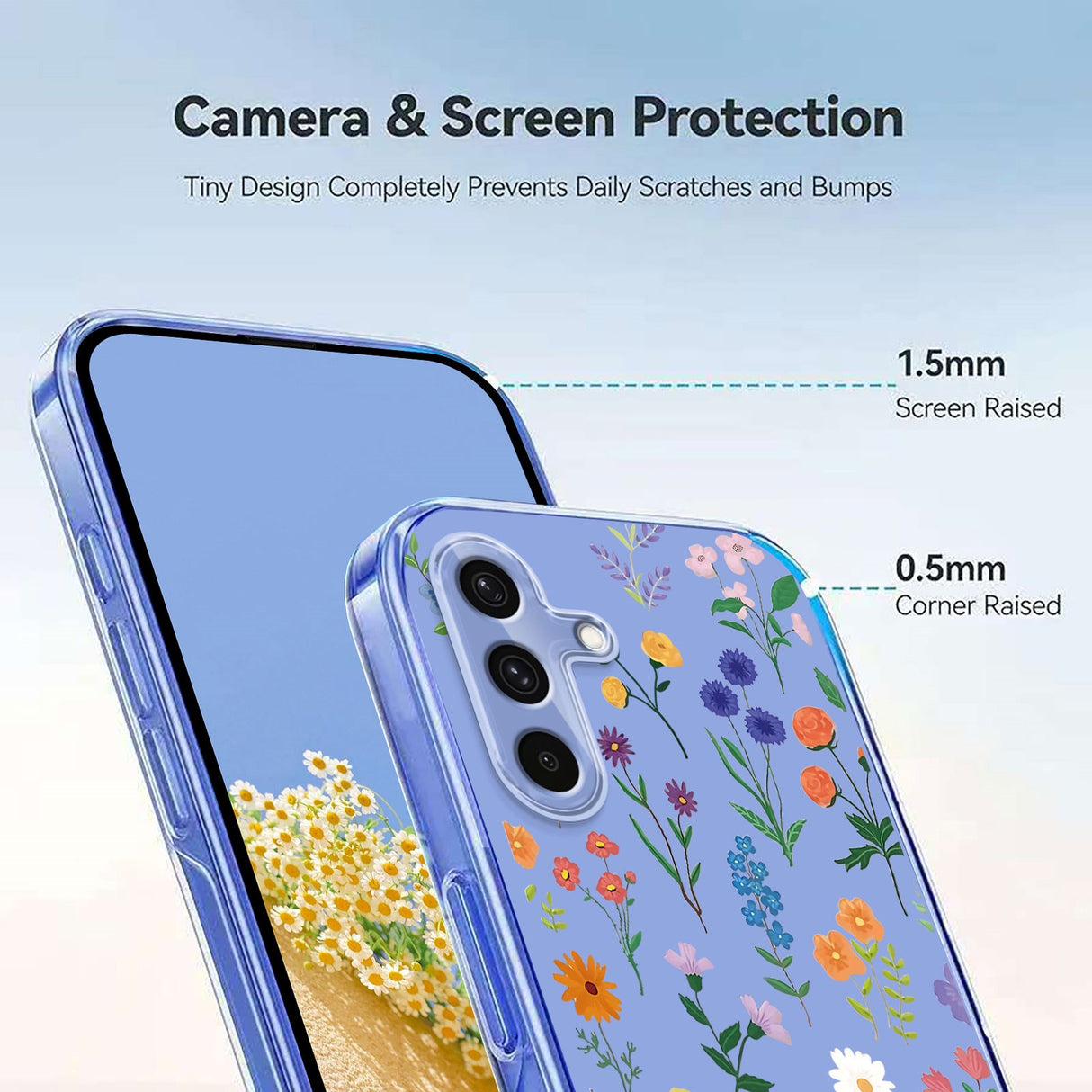 Samsung Galaxy S26 FE EIDERWOOD Fleksibelt Plast Deksel med Blomstermotiv - Gjennomsiktig / Ulike Blomster