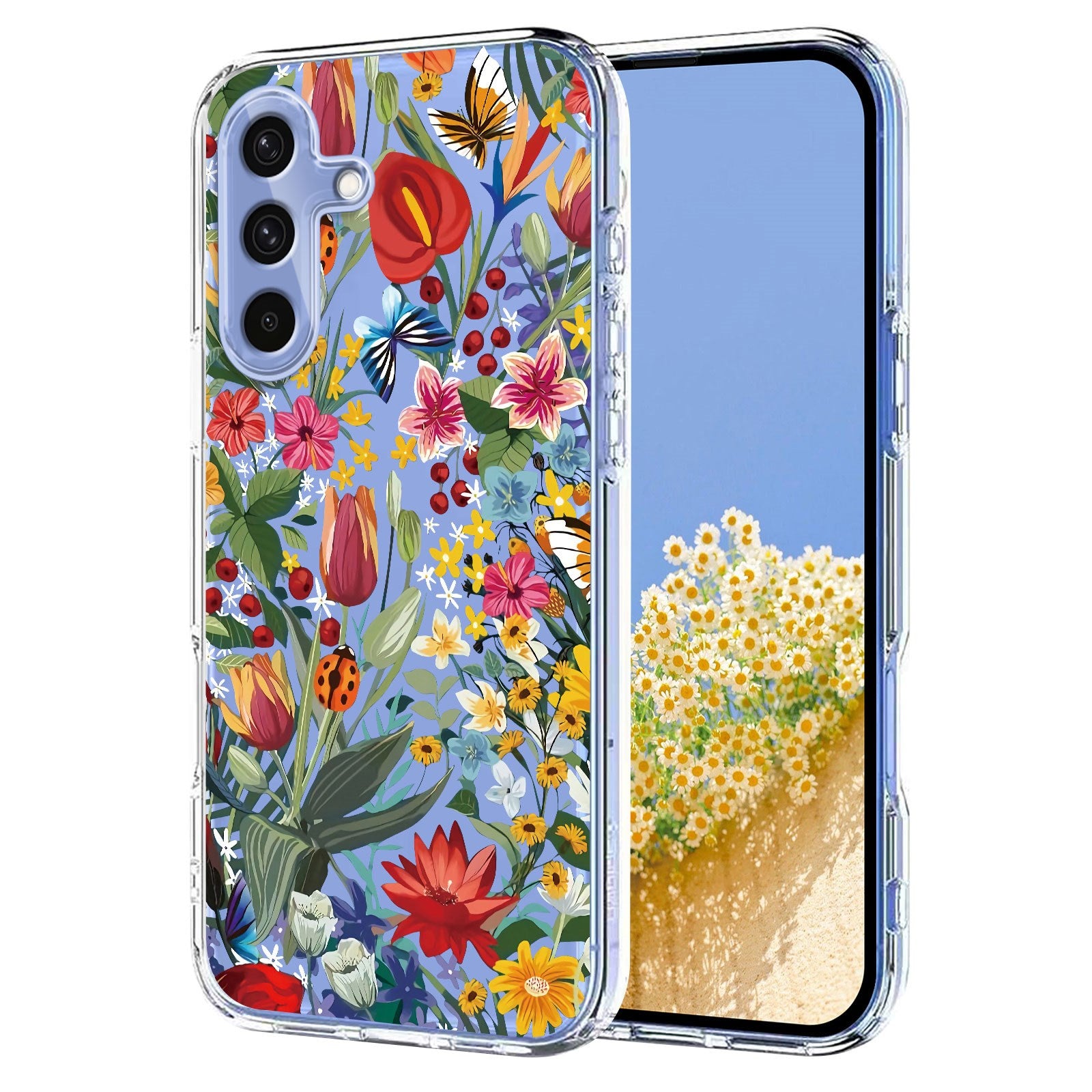 Samsung Galaxy S26 FE EIDERWOOD Fleksibelt Plast Deksel med Blomstermotiv - Gjennomsiktig / Liljer