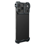 iPhone 18 Pro Todelt Metall Bumper Deksel - Svart