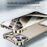 iPhone 18 Pro Todelt Metall Bumper Deksel - Blå