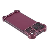 iPhone 18 Pro Todelt Metall Bumper Deksel - Lilla