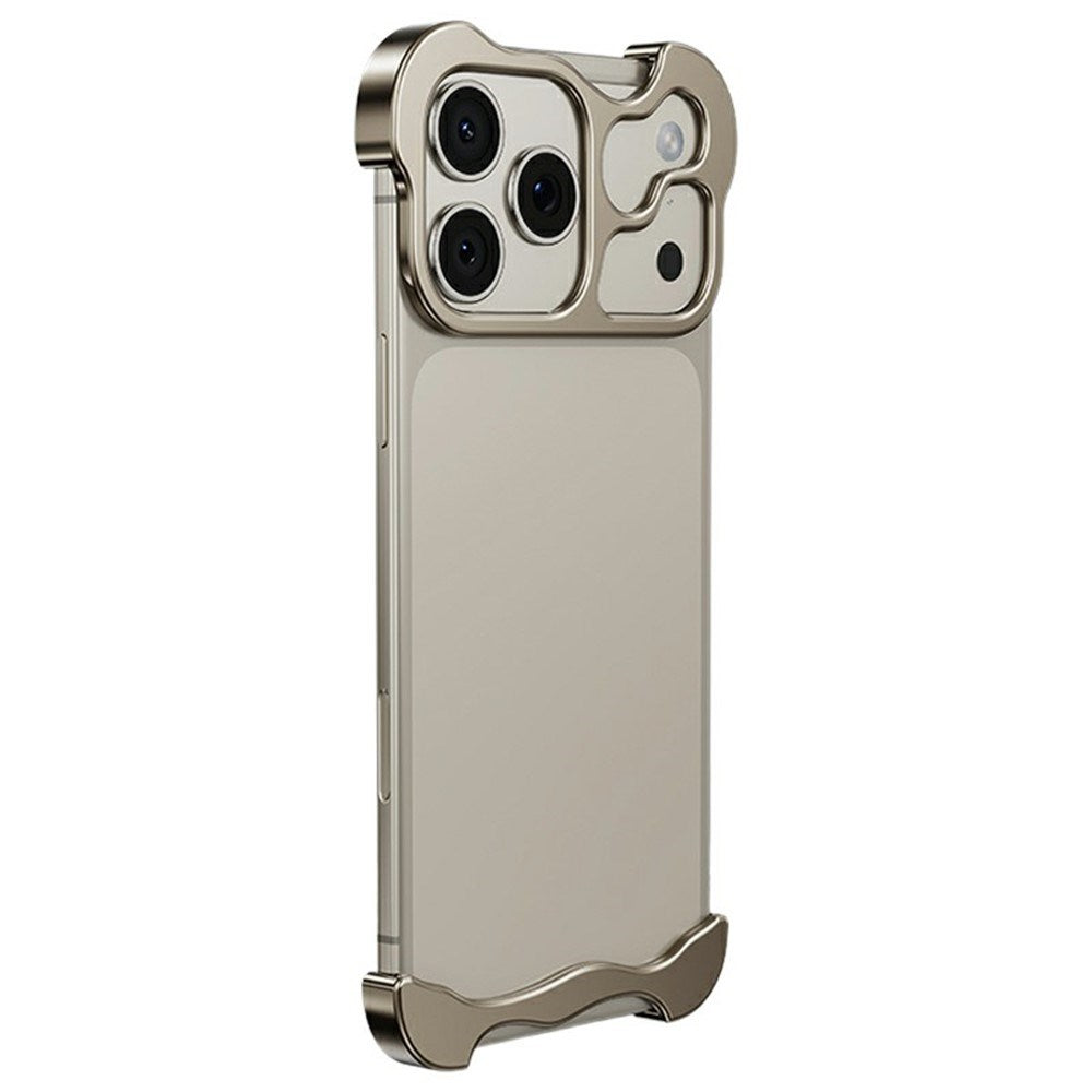 iPhone 18 Pro Max Todelt Metall Bumper Deksel - Gull