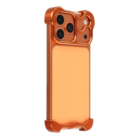 iPhone 18 Pro Max Todelt Metall Bumper Deksel - Oransje