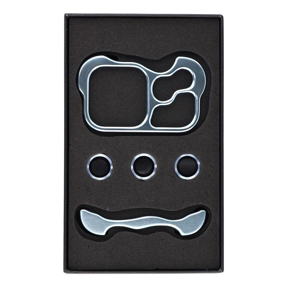 iPhone 18 Pro Max Todelt Metall Bumper Deksel - Blå