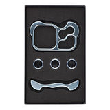 iPhone 18 Pro Max Todelt Metall Bumper Deksel - Blå