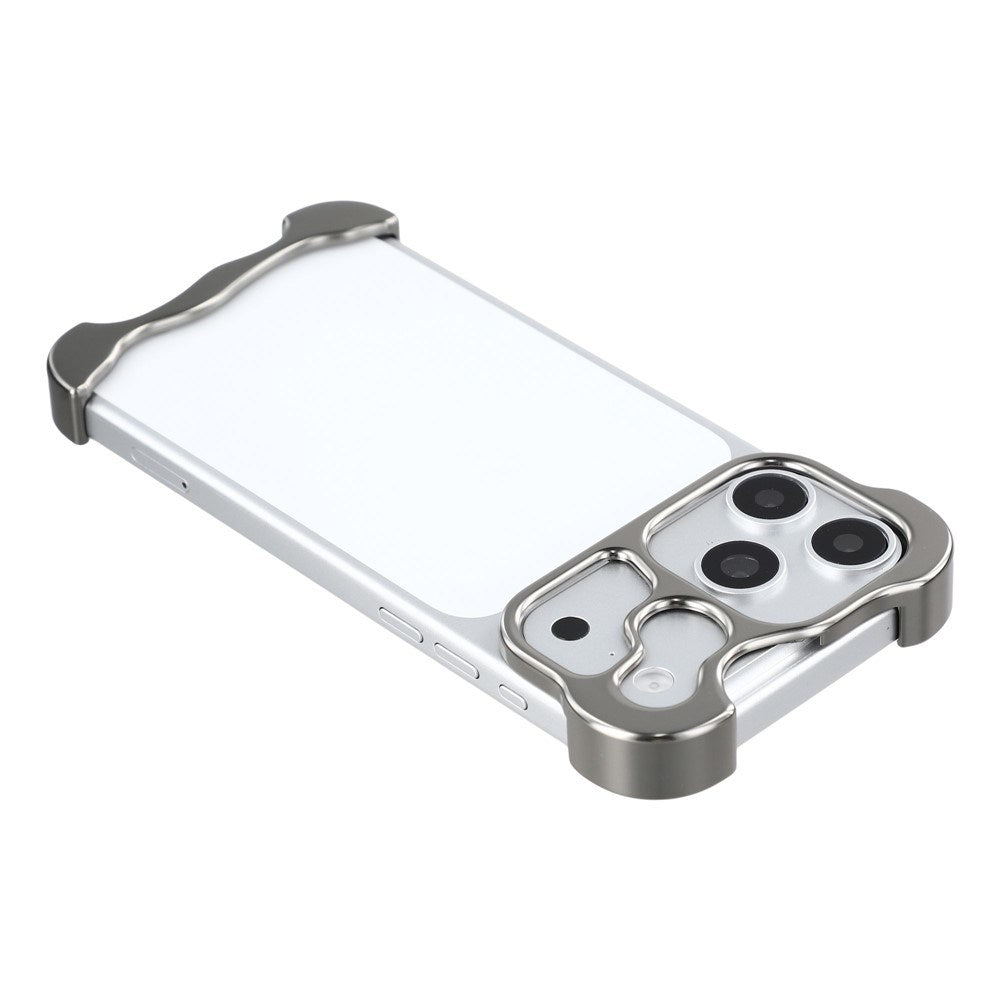 iPhone 18 Pro Max Todelt Metall Bumper Deksel - Grå