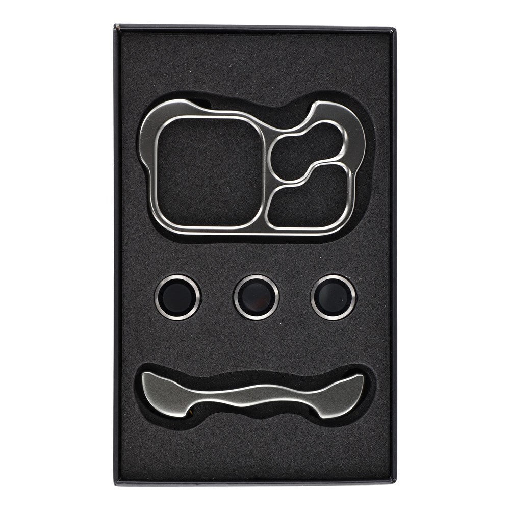 iPhone 18 Pro Max Todelt Metall Bumper Deksel - Grå