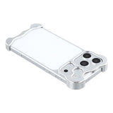 iPhone 18 Pro Max Todelt Metall Bumper Deksel - Sølv
