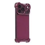 iPhone 18 Pro Max Todelt Metall Bumper Deksel - Lilla