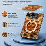 iPhone Fold EIDERWOOD Aramid Deksel m. Innebygd Beskyttelsesfilm & Kickstand - MagSafe Kompatibel - Oransje
