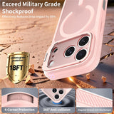 iPhone 18 Pro / 17 Pro Hybrid Plast Deksel m. Støtabsorberende Kanter & Kickstand - MagSafe Kompatibel - Rosa