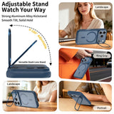 iPhone 18 Pro / 17 Pro Hybrid Plast Deksel m. Støtabsorberende Kanter & Kickstand - MagSafe Kompatibel - Blå
