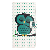 Samsung Galaxy S26 FE EIDERWOOD Flip Deksel med Kortholder og Stativ Funksjon - Sovende Ugle