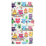 Samsung Galaxy S26 FE EIDERWOOD Flip Deksel med Kortholder og Stativ Funksjon - Ugler