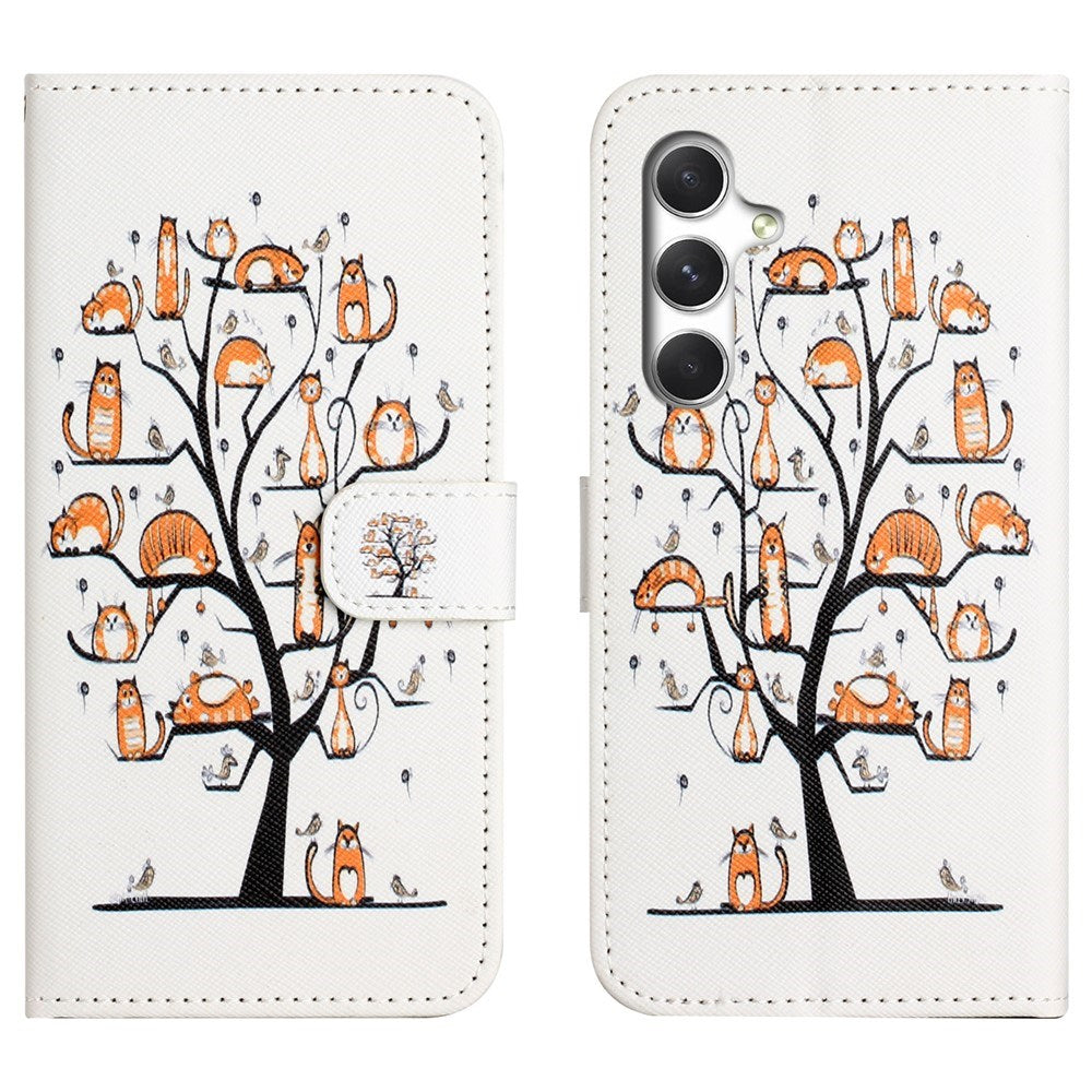 Samsung Galaxy S26 FE EIDERWOOD Flip Deksel med Kortholder og Stropp - Katter & Tre