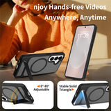 Samsung Galaxy S26 FE / S25 FE EIDERWOOD Hybrid Deksel m. Kickstand - MagSafe Kompatibel - Svart