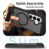 Samsung Galaxy S26 FE / S25 FE EIDERWOOD Hybrid Deksel m. Kickstand - MagSafe Kompatibel - Svart