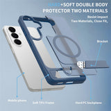 Samsung Galaxy S26 FE / S25 FE EIDERWOOD Hybrid Deksel m. Kickstand - MagSafe Kompatibel - Blå