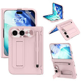 iPhone Fold EIDERWOOD Deksel med Skjermbeskyttelse, Kamerabeskyttelse og Stylus - Rosa