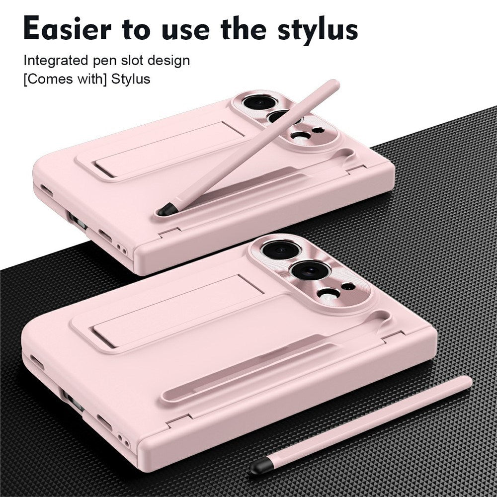 iPhone Fold EIDERWOOD Deksel med Skjermbeskyttelse, Kamerabeskyttelse og Stylus - Rosa