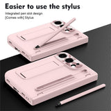 iPhone Fold EIDERWOOD Deksel med Skjermbeskyttelse, Kamerabeskyttelse og Stylus - Rosa