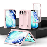 iPhone Fold EIDERWOOD Deksel med Skjermbeskyttelse, Kamerabeskyttelse og Stylus - Rosa