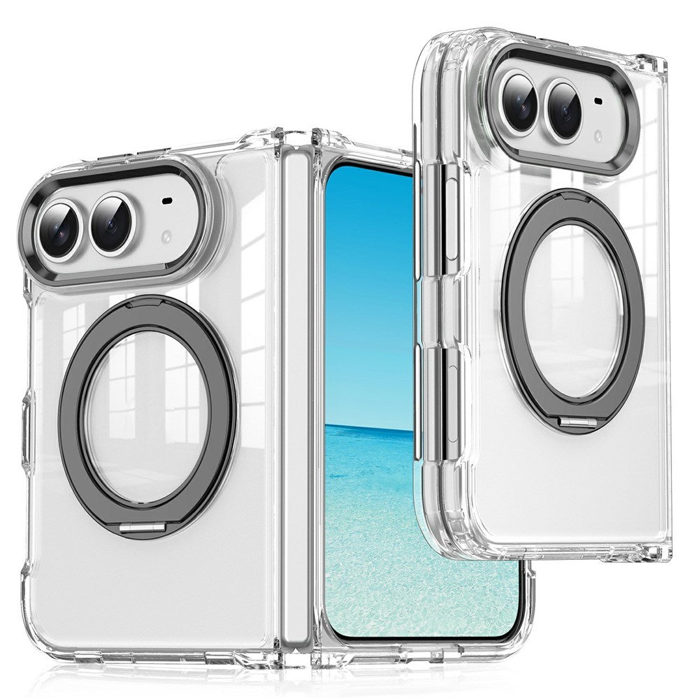 iPhone Duo EIDERWOOD Hybrid Deksel med Kickstand - MagSafe Kompatibel - Gjennomsiktig / Svart