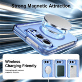 iPhone Fold EIDERWOOD Hybrid Deksel med Skjermbeskyttelse - MagSafe Kompatibel - Gjennomsiktig / Blå