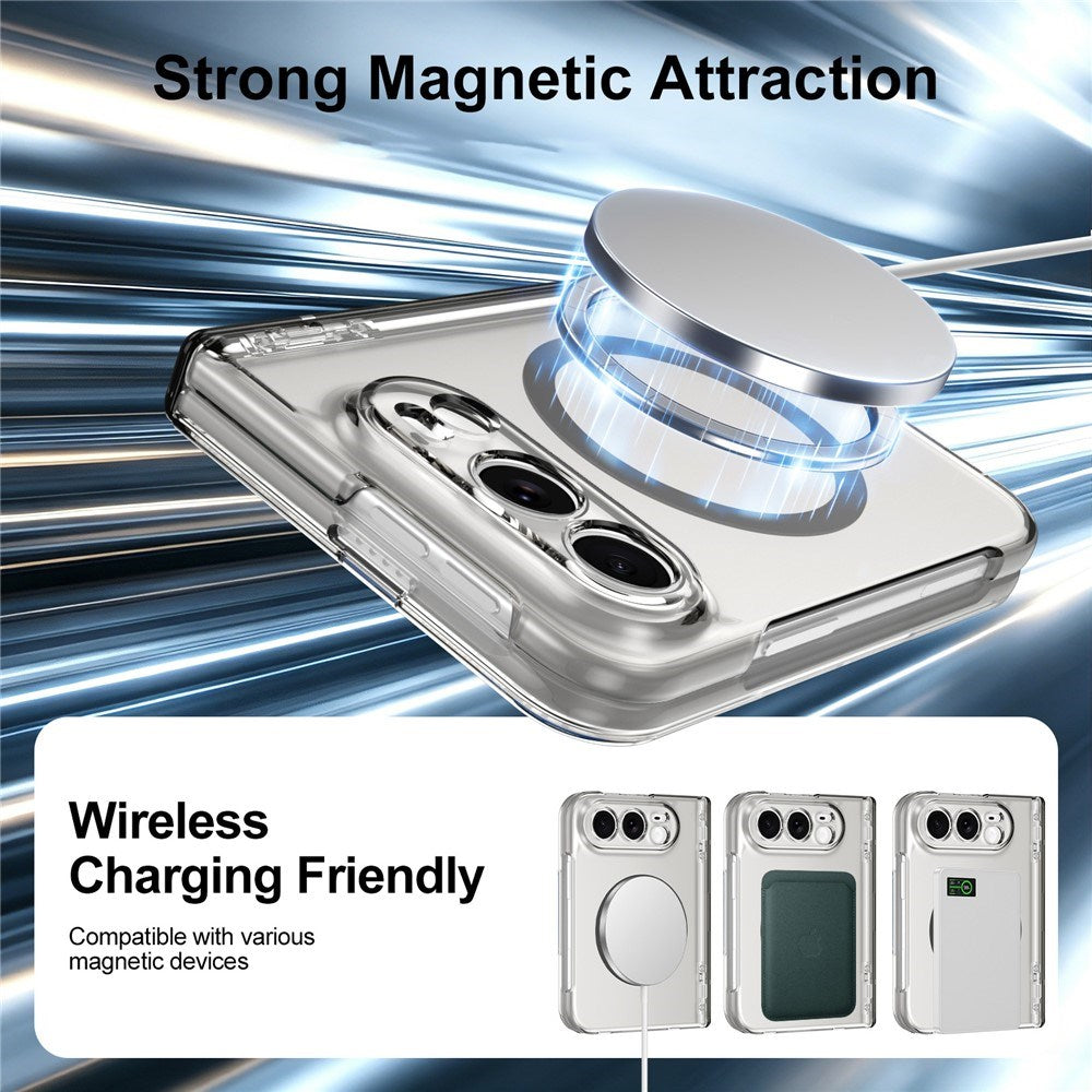 iPhone Fold EIDERWOOD Hybrid Deksel med Skjermbeskyttelse - MagSafe Kompatibel - Gjennomsiktig / Svart