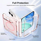 iPhone Fold EIDERWOOD Hybrid Deksel med Skjermbeskyttelse - MagSafe Kompatibel - Gjennomsiktig / Rosa