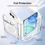 iPhone Fold EIDERWOOD Hybrid Deksel med Skjermbeskyttelse - MagSafe Kompatibel - Gjennomsiktig / Hvit