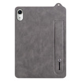 iPad Mini (2026) 8. Gen. EIDERWOOD Kunstskinn Bak Deksel m. Stropp Kickstand - Grå