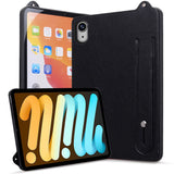 iPad Mini (2026) 8. Gen. EIDERWOOD Kunstskinn Bak Deksel m. Stropp Kickstand - Svart