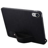 iPad Mini (2026) 8. Gen. EIDERWOOD Kunstskinn Bak Deksel m. Stropp Kickstand - Svart