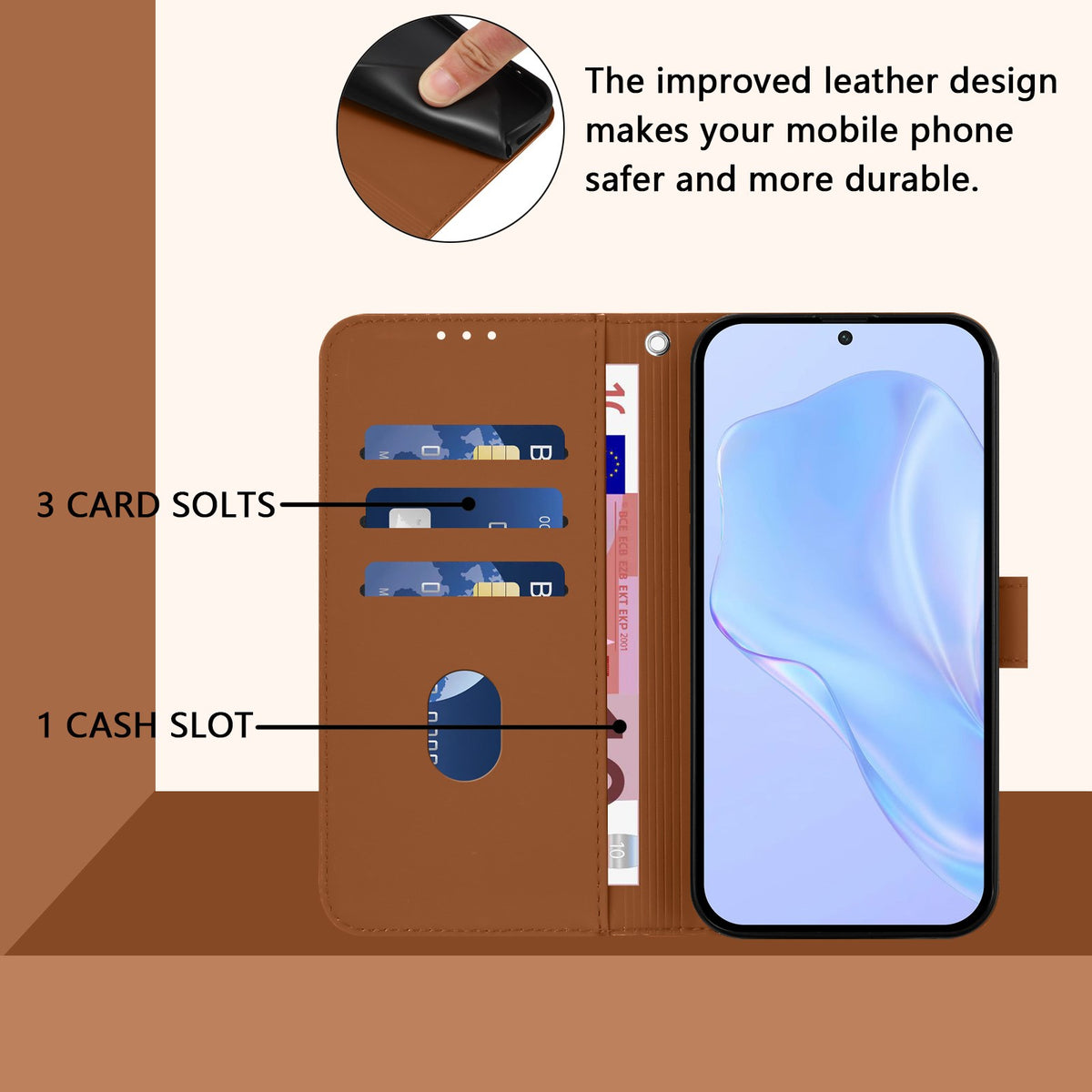 Xiaomi Redmi Note 17 Pro (5G) EIDERWOOD Kunstskinn Flip Deksel m. Stropp - Brun