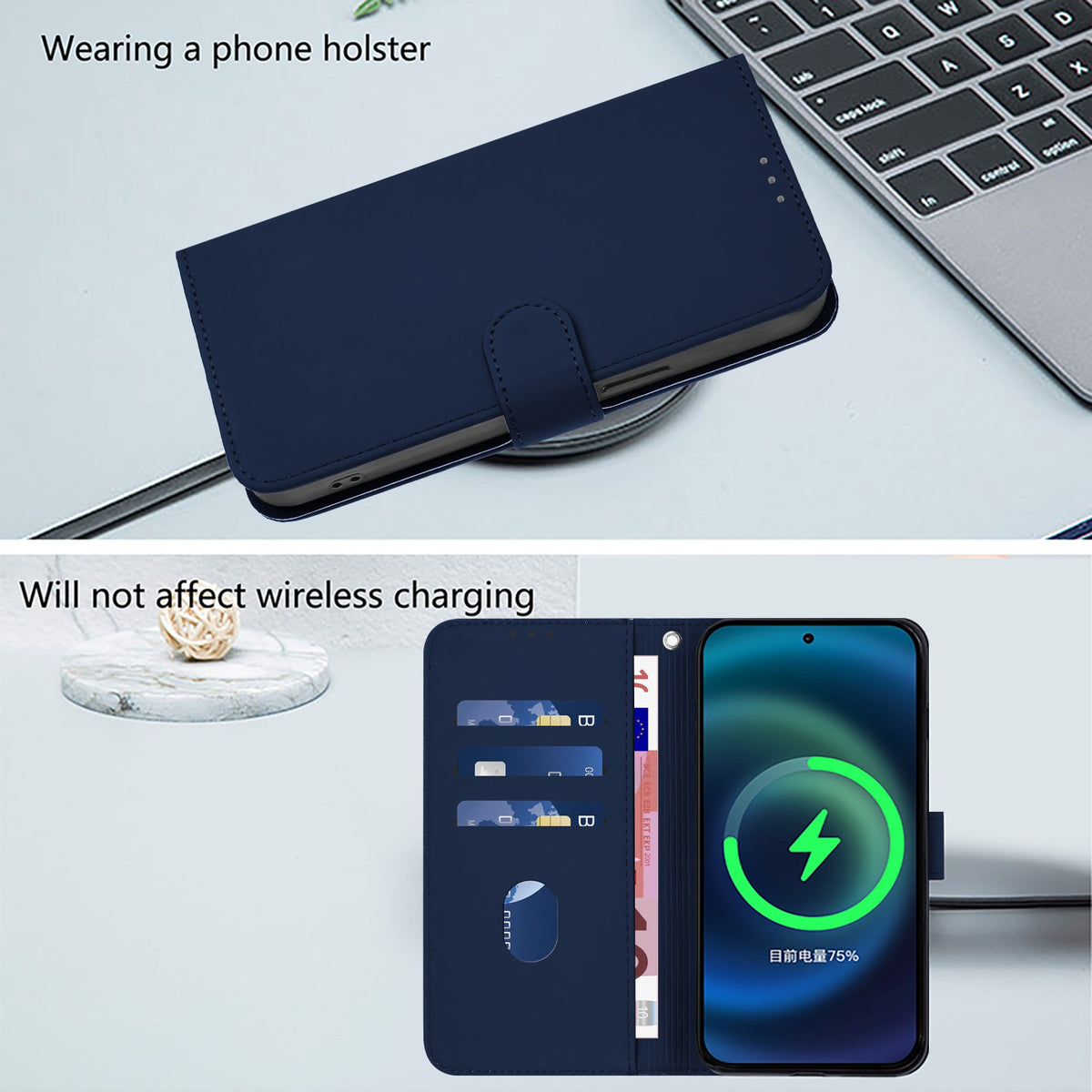 Xiaomi Redmi Note 17 Pro (5G) EIDERWOOD Kunstskinn Flip Deksel m. Stropp - Blå
