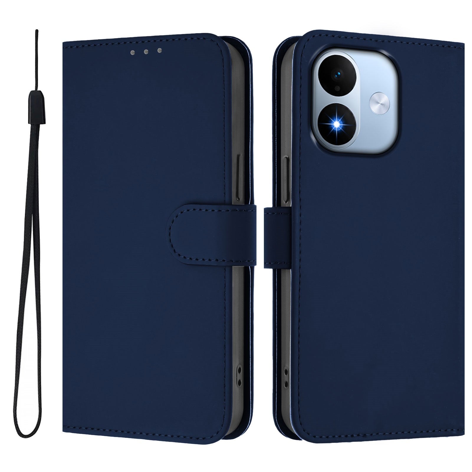 Xiaomi Redmi Note 17 (5G) EIDERWOOD Kunstskinn Flip Deksel m. Stropp - Blå