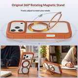 iPhone 18 Pro Max / 17 Pro Max EIDERWOOD Deksel med Skjermbeskyttelse og Stativfunksjon - MagSafe Kompatibel - Oransje / Gjennomsiktig