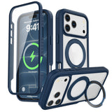 iPhone 18 Pro Max / 17 Pro Max EIDERWOOD Deksel med Skjermbeskyttelse og Stativfunksjon - MagSafe Kompatibel - Blå / Gjennomsiktig