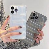 iPhone 14 Pro 3D Fleksibelt Plastdeksel - Svart / Gjennomsiktig