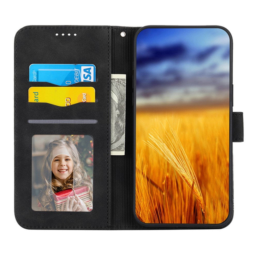 EIDERWOOD Xiaomi 12 Pro Kunstskinn Deksel med Lommebok og Stropp - Svart