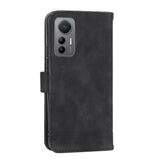 EIDERWOOD Xiaomi 12 Pro Kunstskinn Deksel med Lommebok og Stropp - Svart