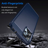 Motorola Moto G13 / G23 Brushed Carbon Fiber Plast Deksel - Blå