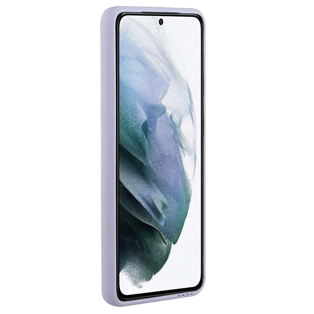 Samsung Galaxy S23 Fleksibelt Plastdeksel med Kortholder - Lilla